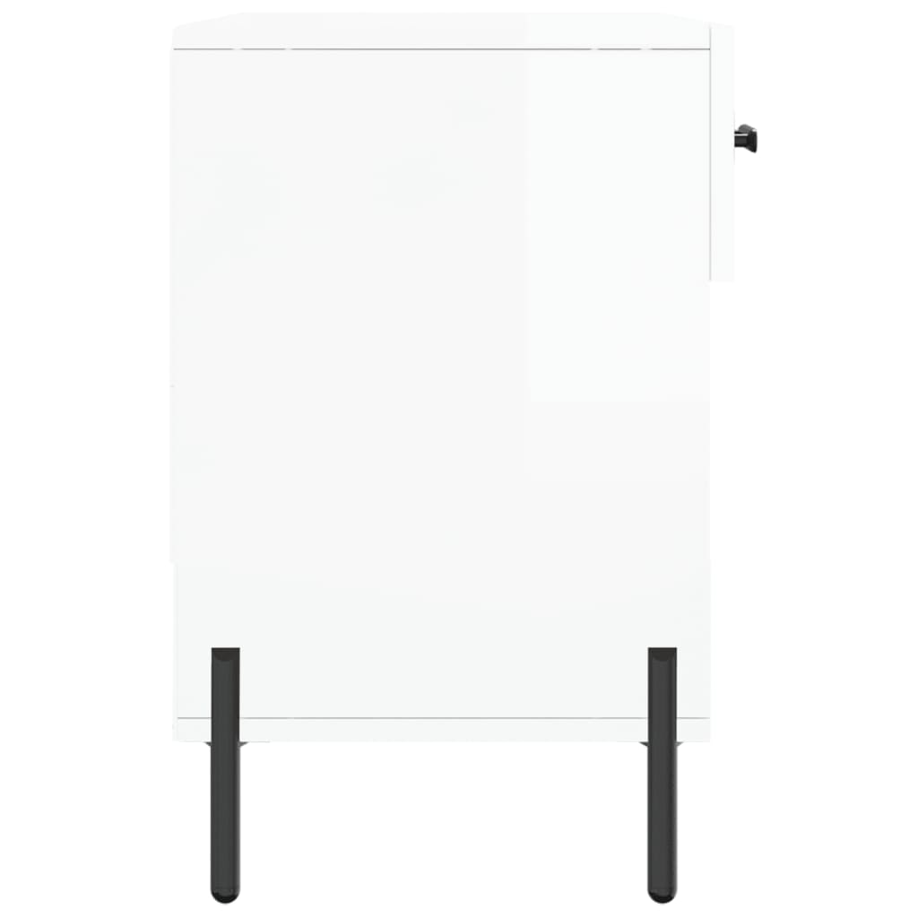Skoställ Högglans Vit Skobänk 102x35x55 cm