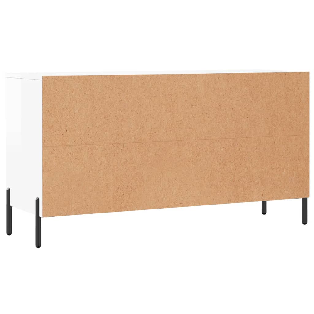 Skoställ Högglans Vit Skobänk 102x35x55 cm