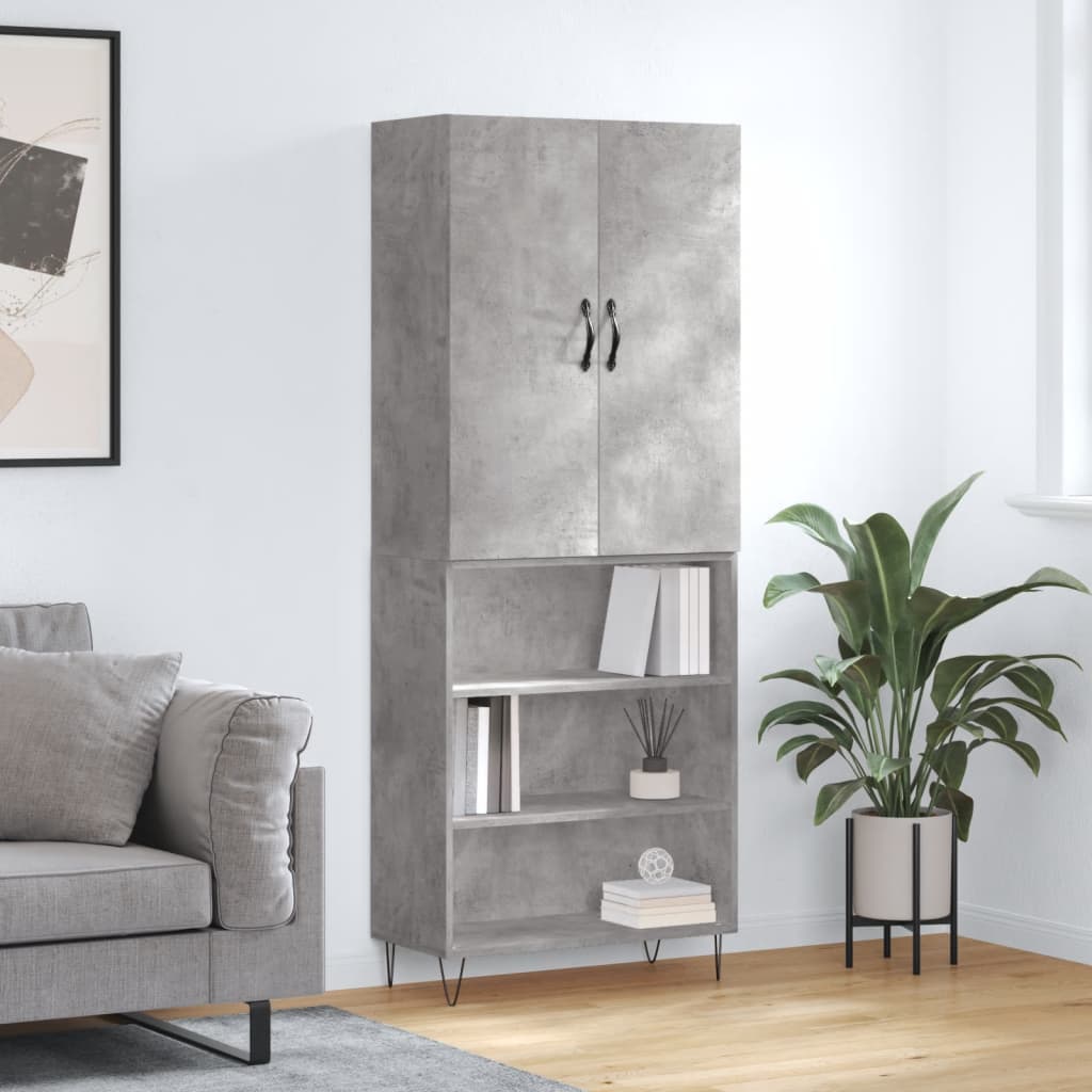 Skåp Betonggrå 69,5x34x180 cm