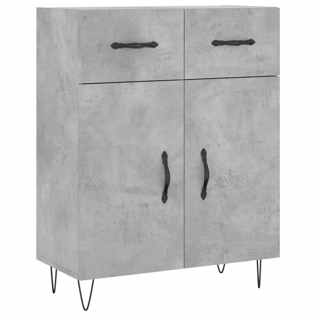 Skåp Betonggrå 69,5x34x180 cm