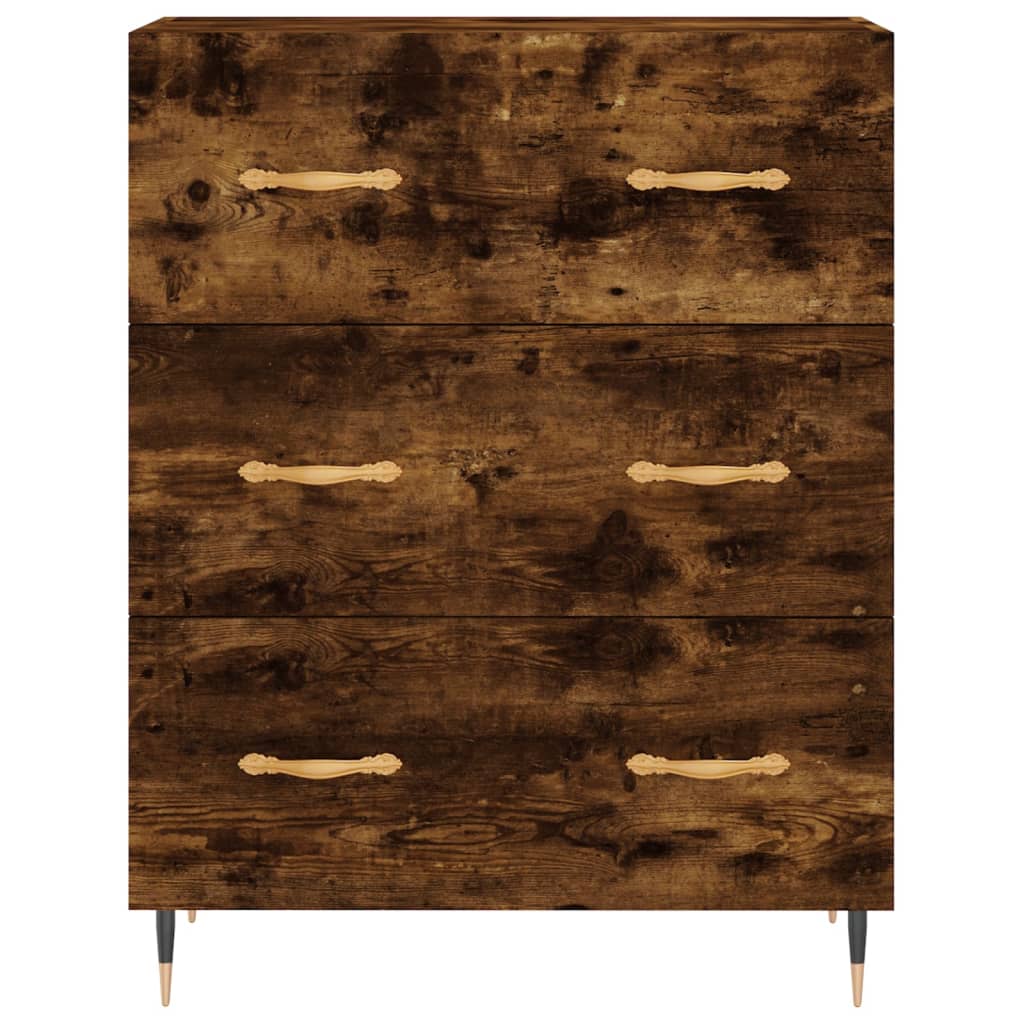 Skåp Rökfärgad Ek 69,5x34x180 cm