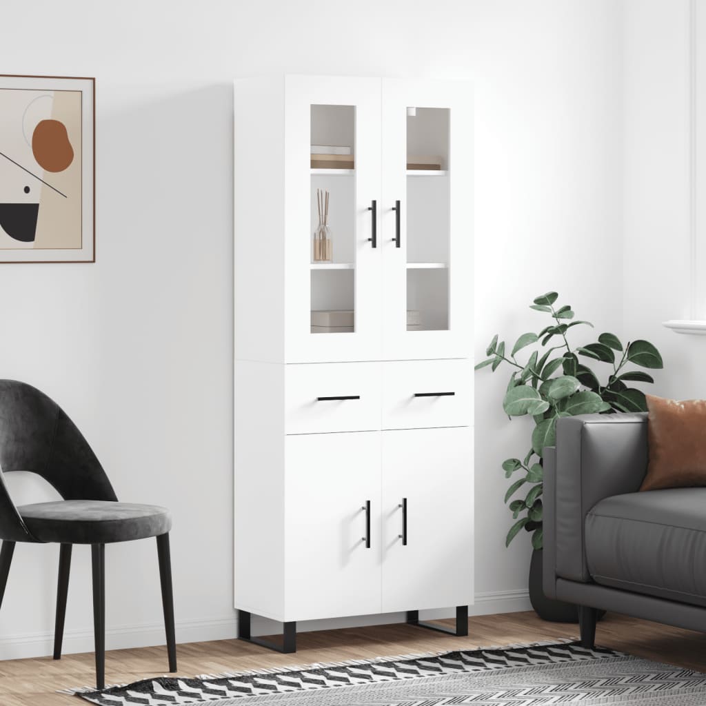 Skåp Vit 69,5x34x180 cm