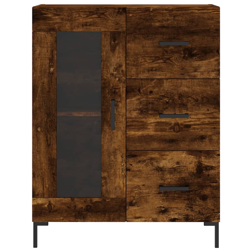 Skåp Rökfärgad Ek 69,5x34x180 cm