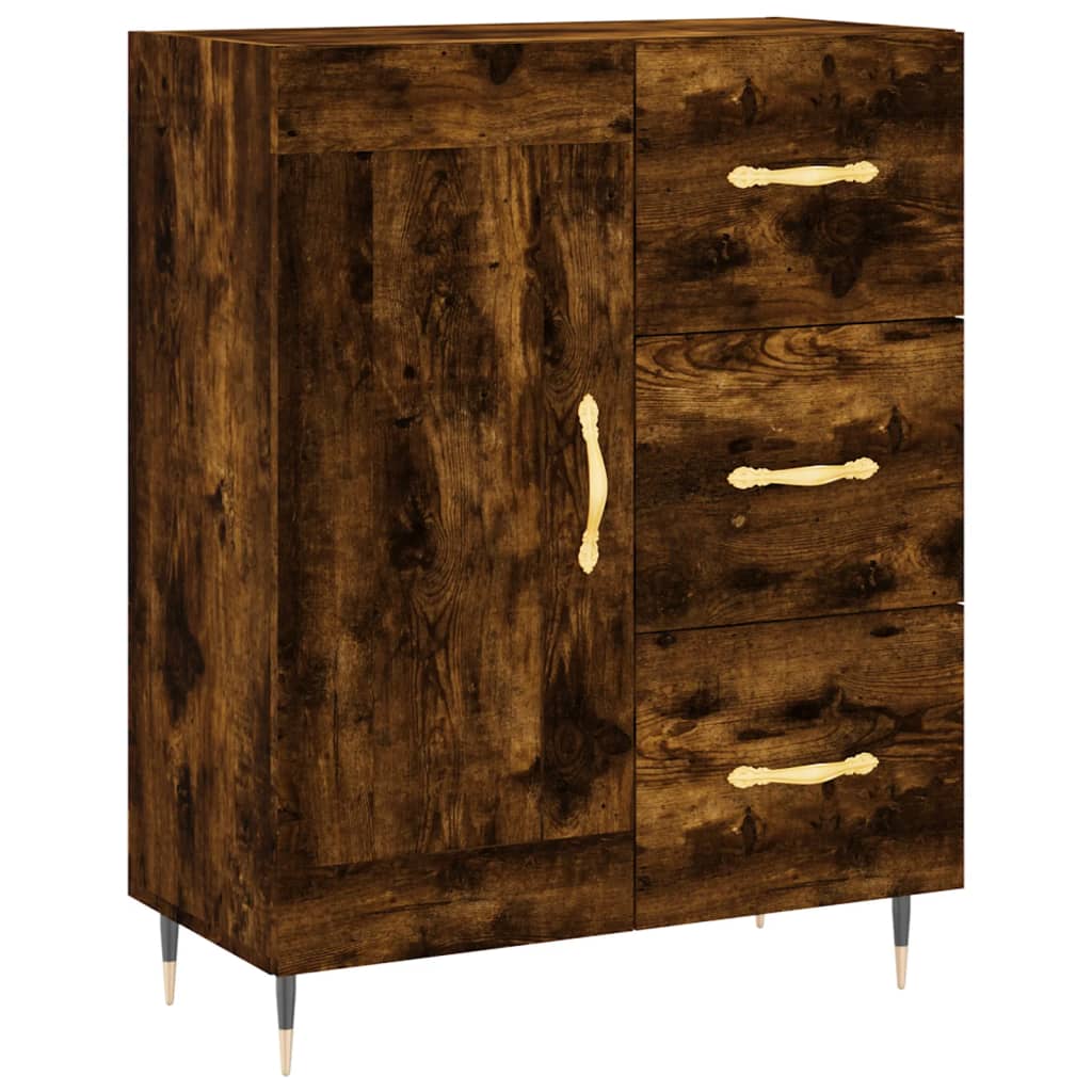 Skåp Rökfärgad Ek 69,5x34x180 cm