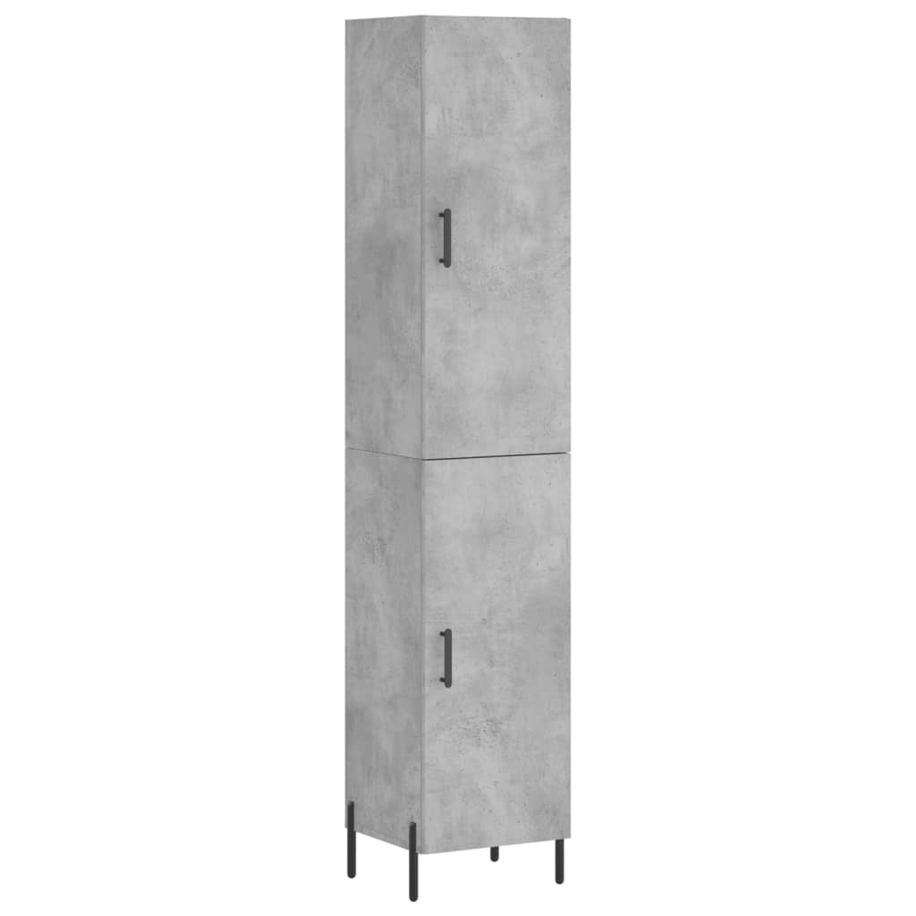 Skåp Betonggrå 34,5x34x180 cm