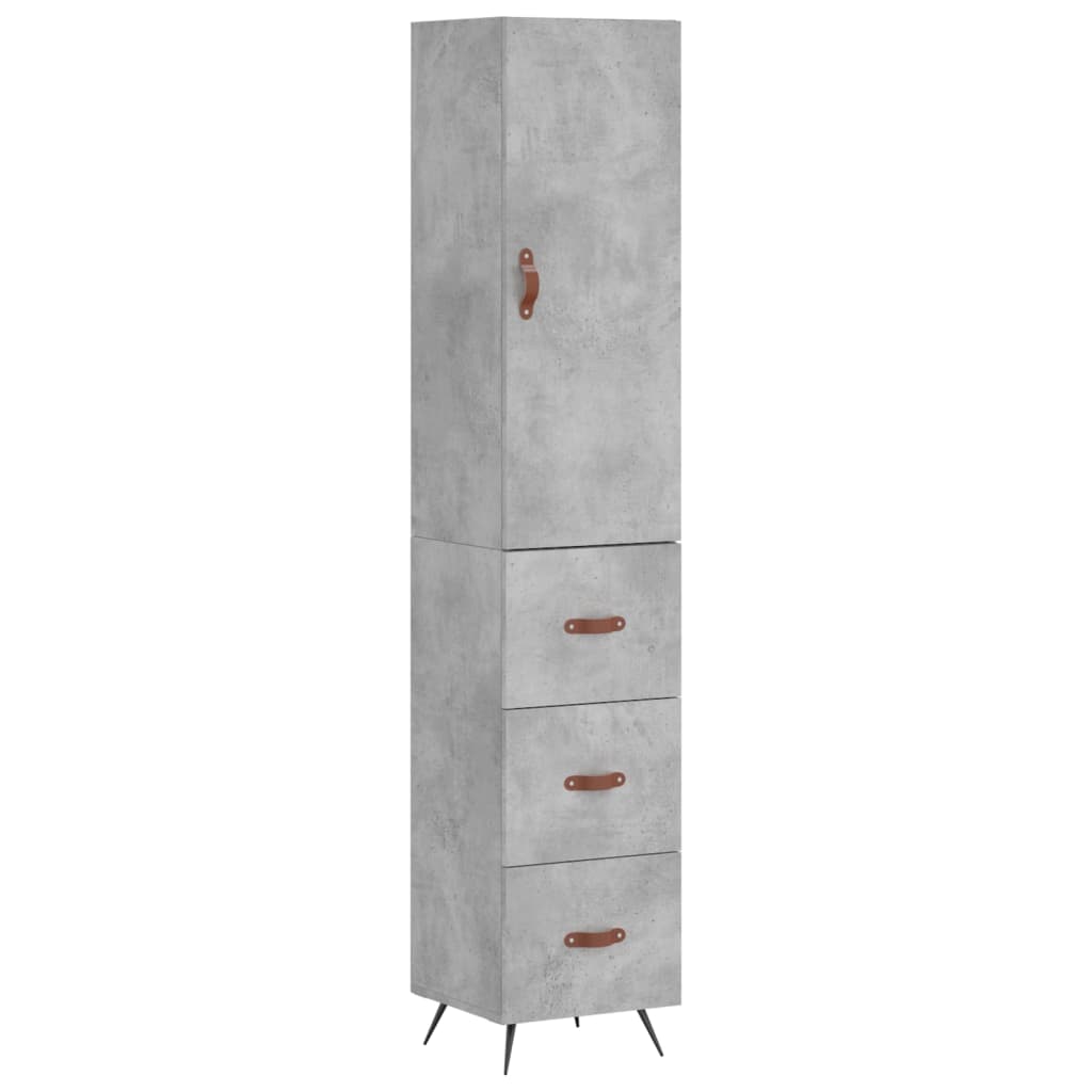 Skåp Betonggrå 34,5x34x180 cm
