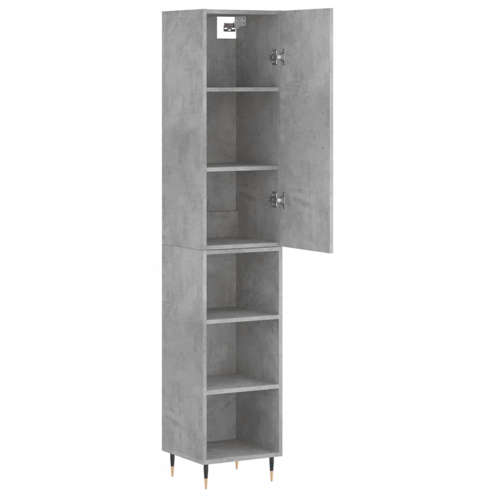 Skåp Betonggrå 34,5x34x180 cm