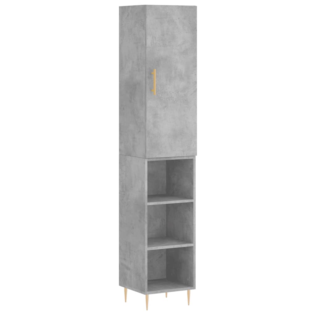 Skåp Betonggrå 34,5x34x180 cm