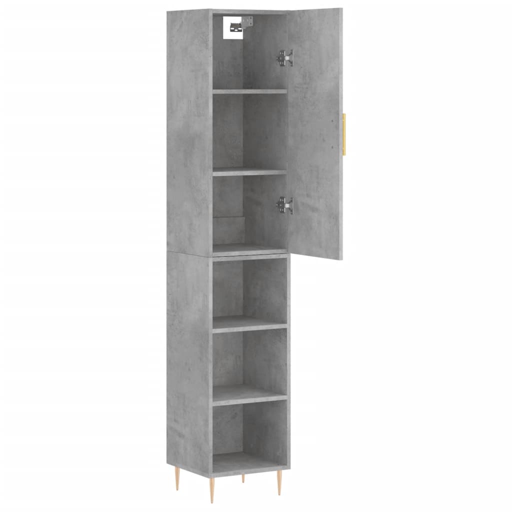 Skåp Betonggrå 34,5x34x180 cm