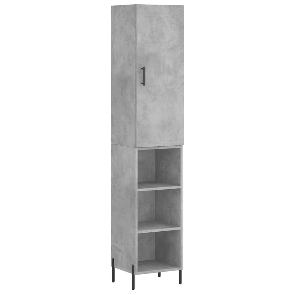 Skåp Betonggrå 34,5x34x180 cm