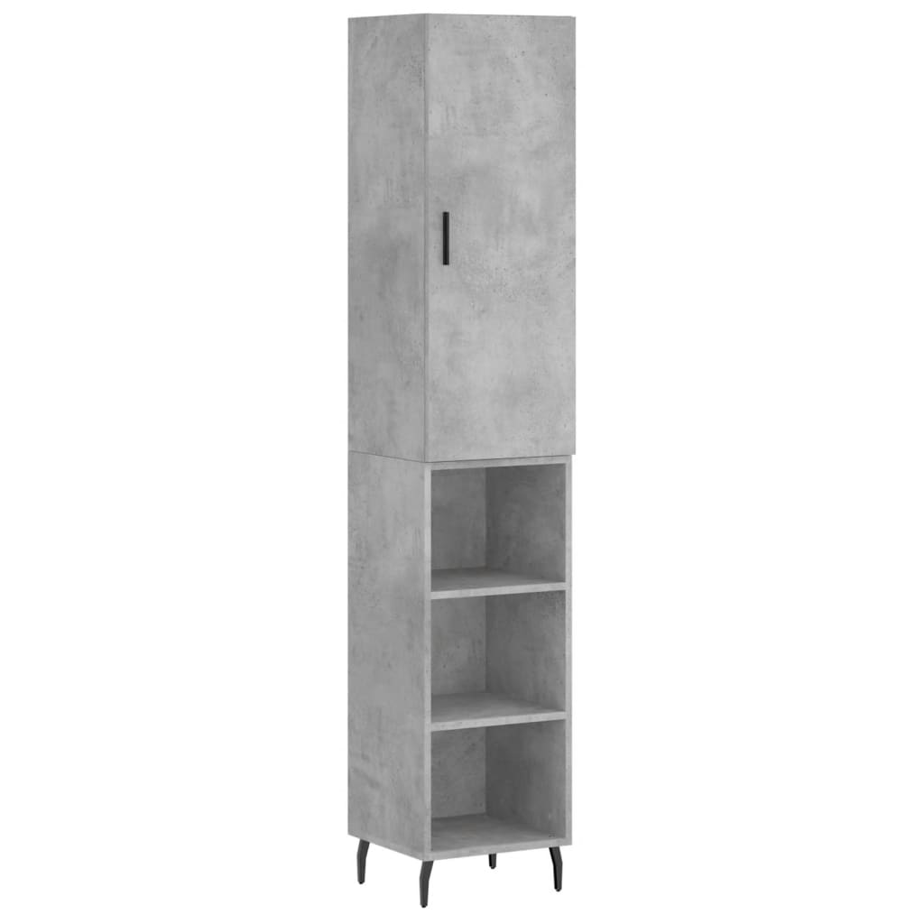 Skåp Betonggrå 34,5x34x180 cm