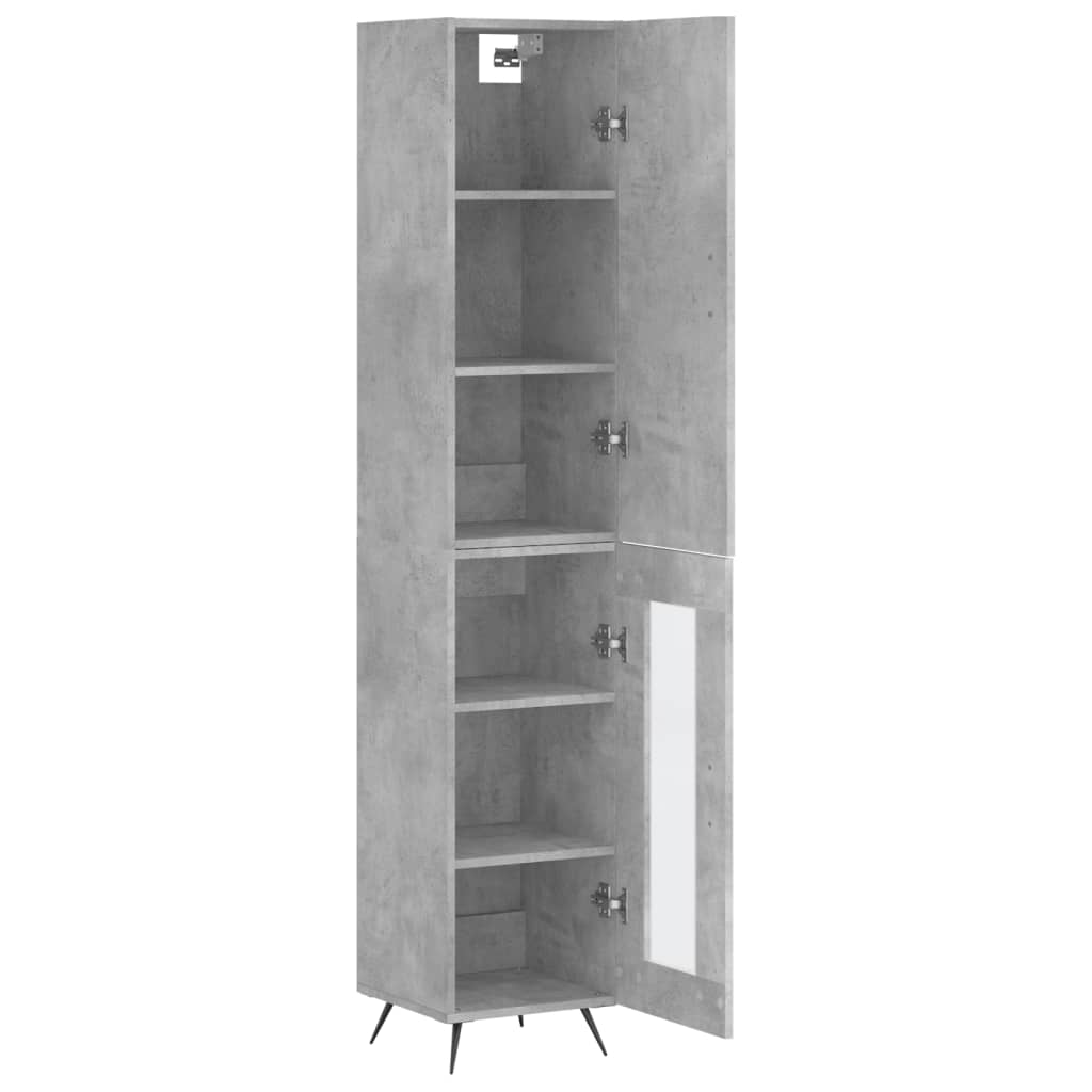 Skåp Betonggrå 34,5x34x180 cm
