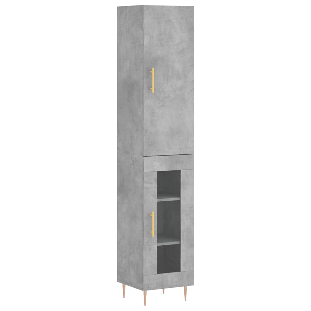 Skåp Betonggrå 34,5x34x180 cm