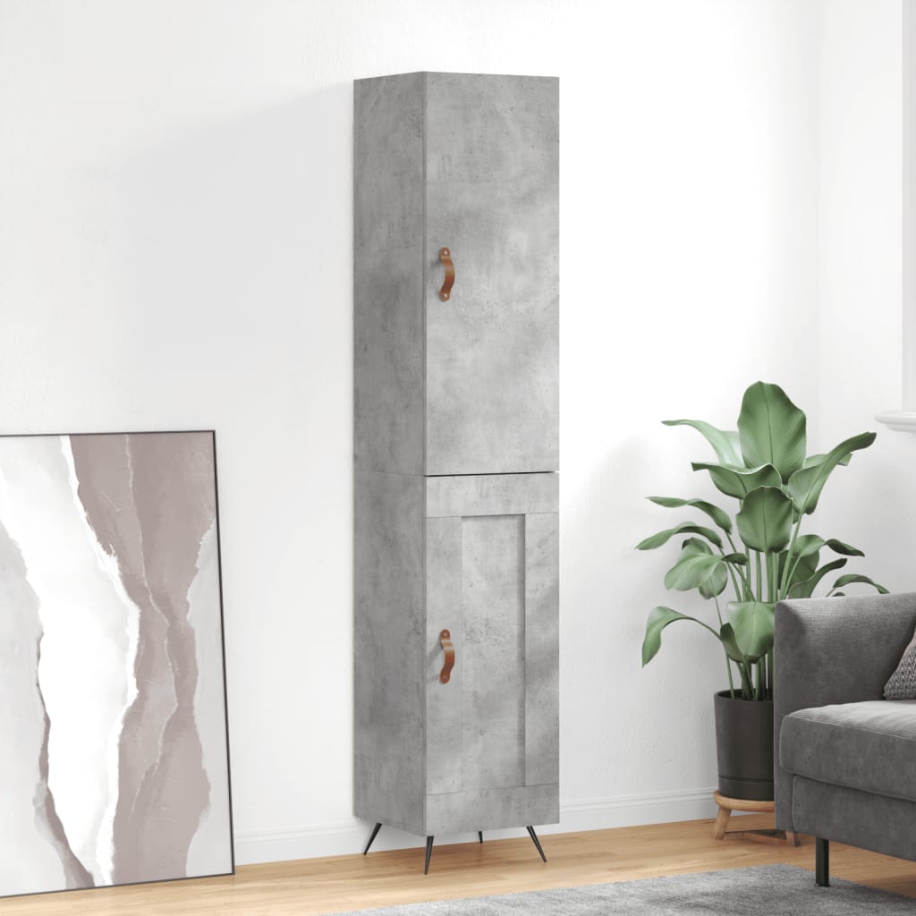 Skåp Betonggrå 34,5x34x180 cm
