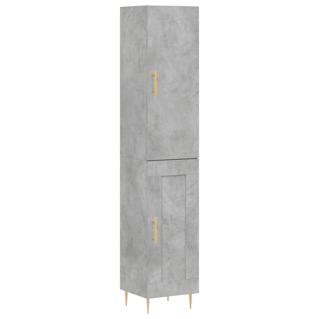 Skåp Betonggrå 34,5x34x180 cm
