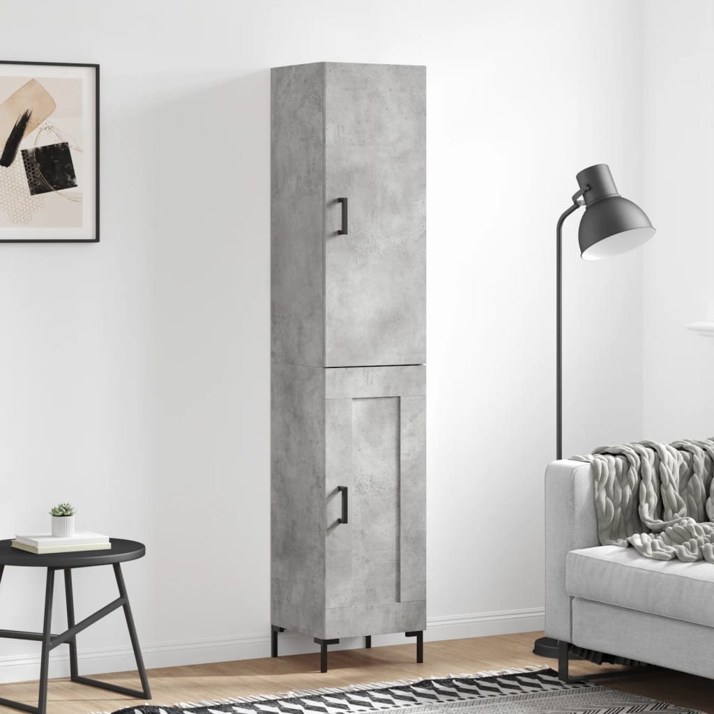 Skåp Betonggrå 34,5x34x180 cm