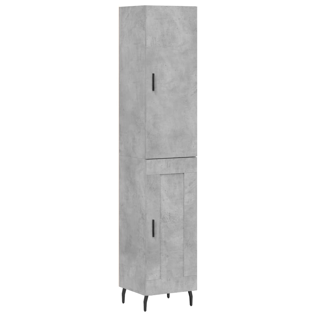 Skåp Betonggrå 34,5x34x180 cm