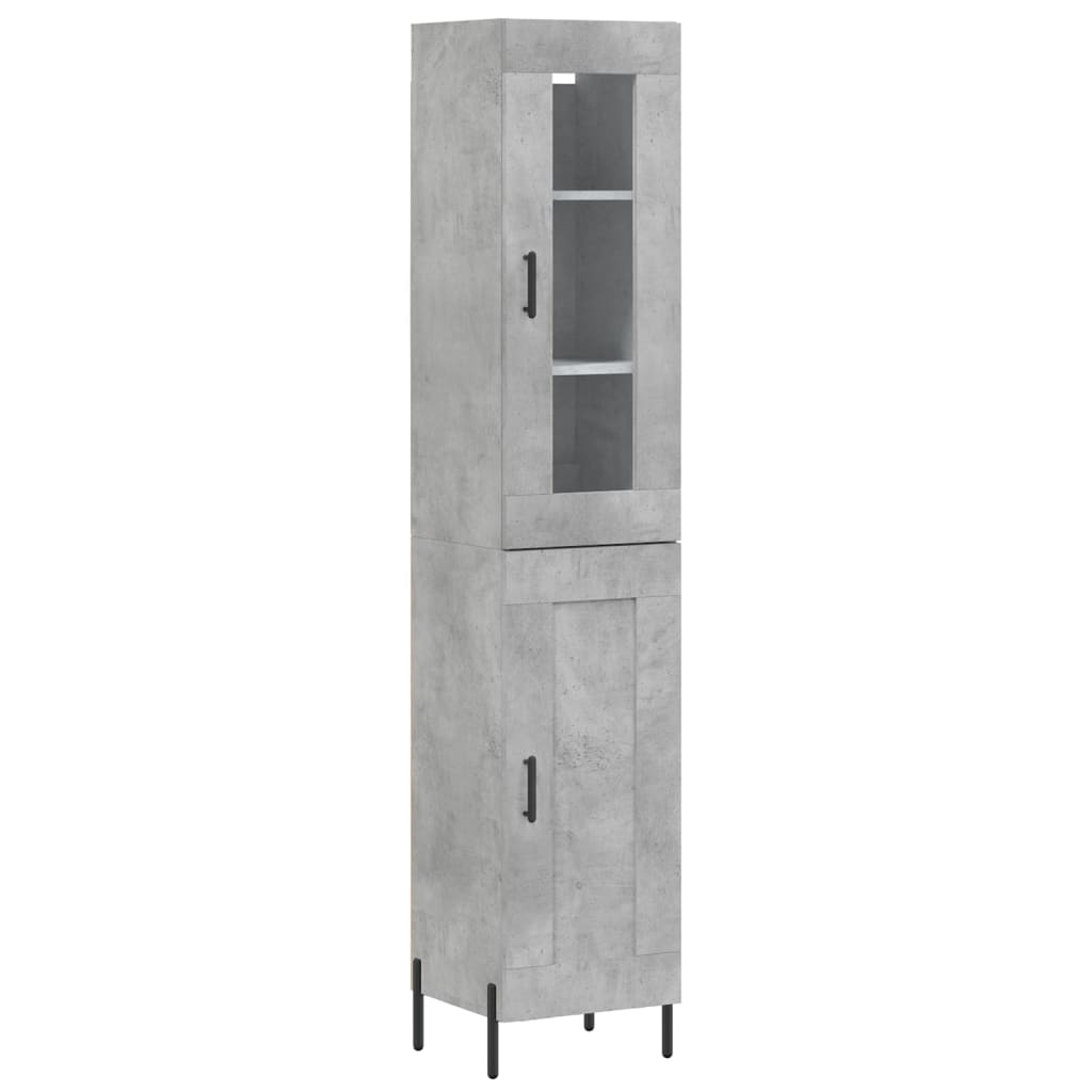 Skåp Betonggrå 34,5x34x180 cm