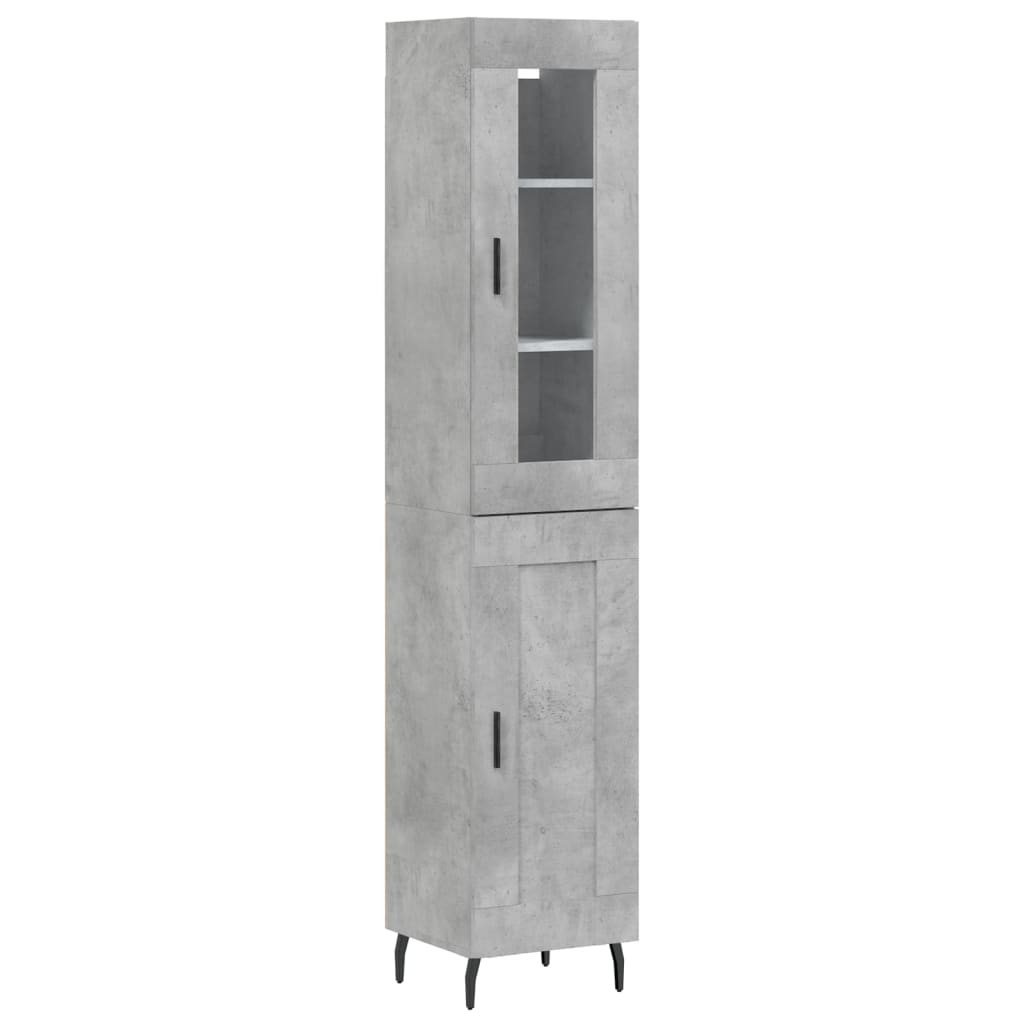 Skåp Betonggrå 34,5x34x180 cm