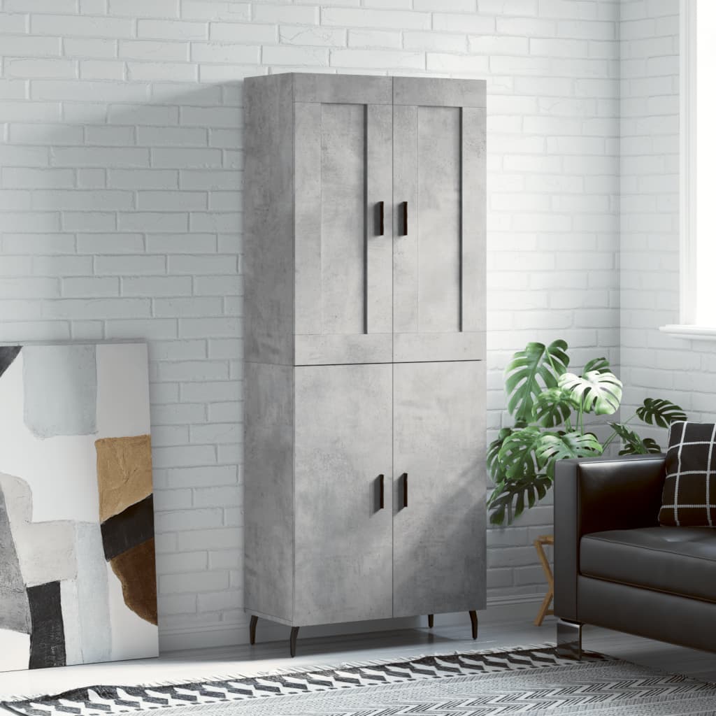 Skåp Betonggrå 69,5x34x180 cm