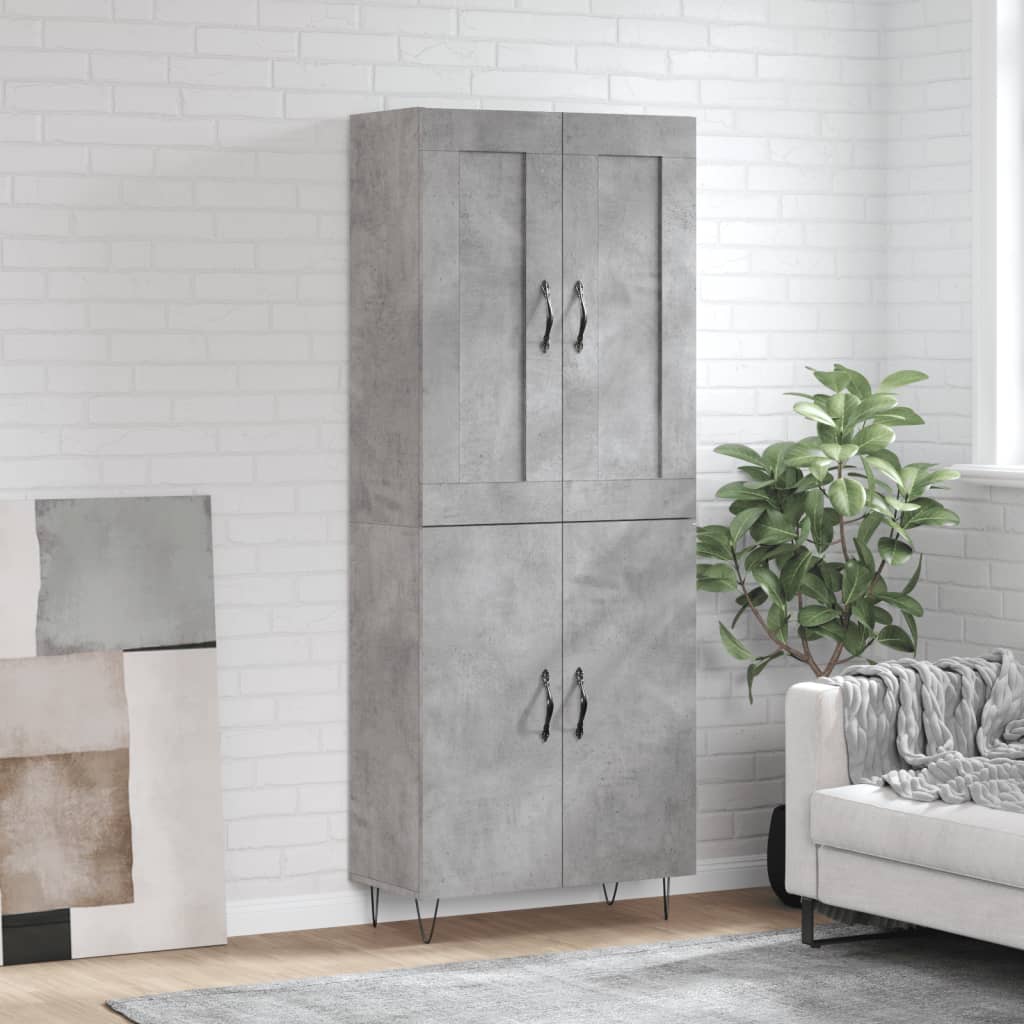 Skåp Betonggrå 69,5x34x180 cm