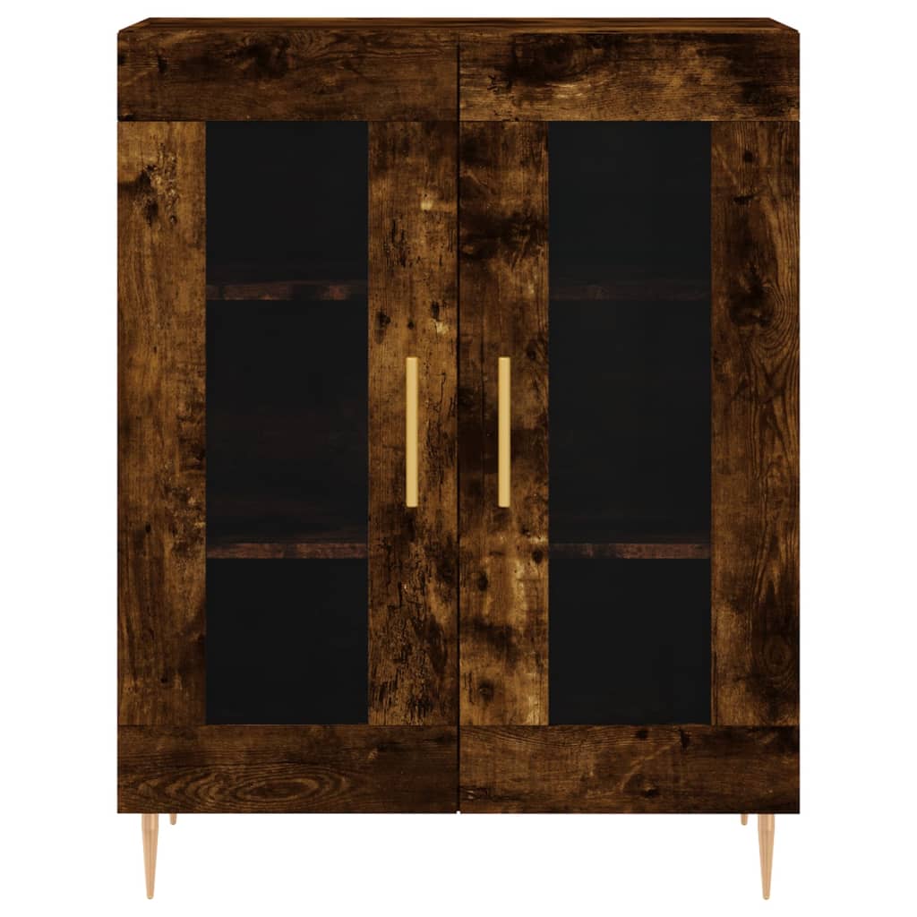 Skåp Rökfärgad Ek 69,5x34x180 cm