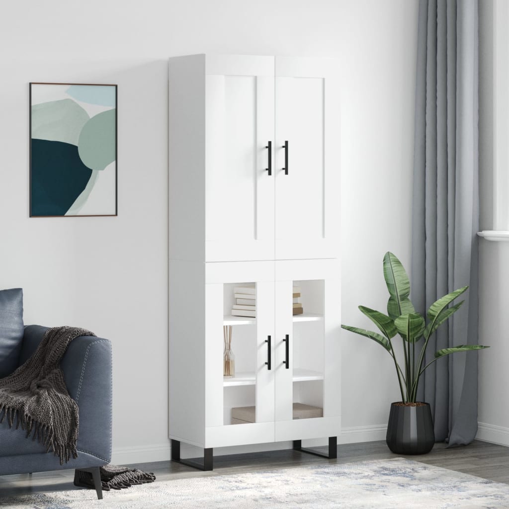 Skåp Vit 69,5x34x180 cm