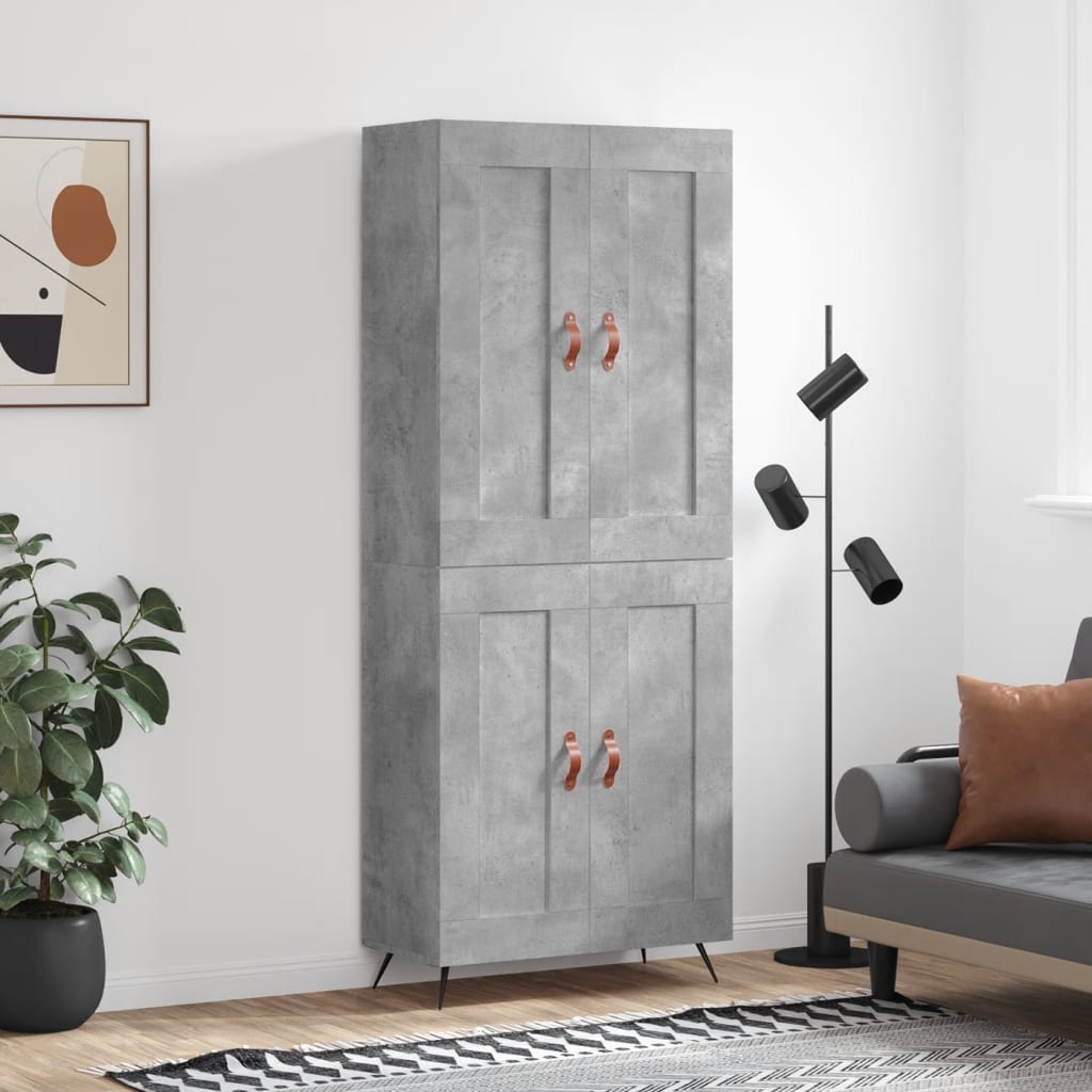 Skåp Betonggrå 69,5x34x180 cm