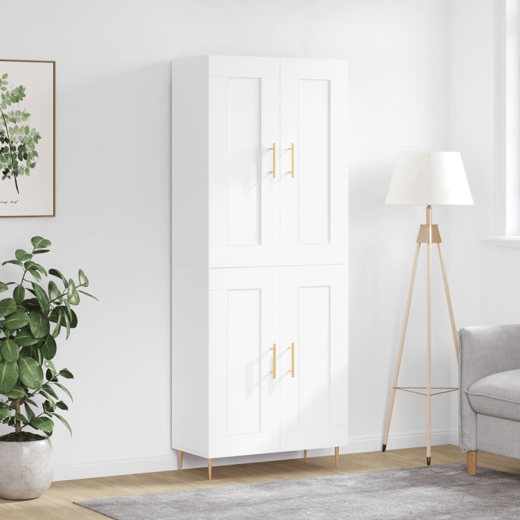 Skåp Vit 69,5x34x180 cm