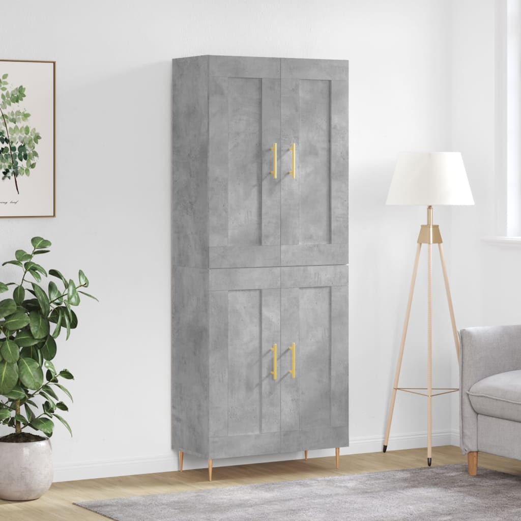 Skåp Betonggrå 69,5x34x180 cm