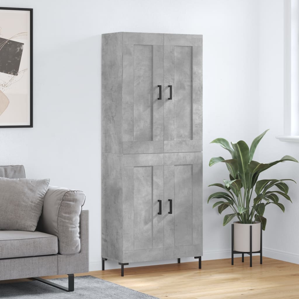 Skåp Betonggrå 69,5x34x180 cm