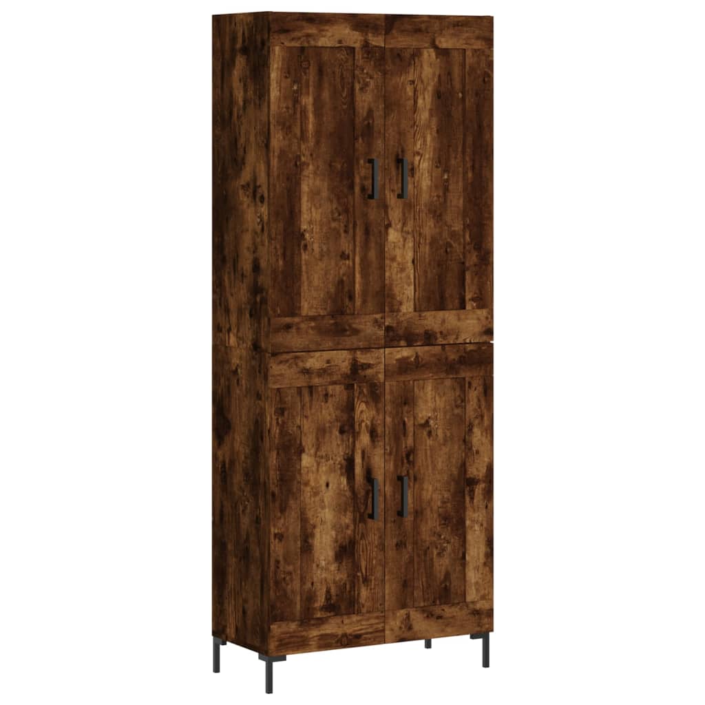 Skåp Rökfärgad Ek 69,5x34x180 cm