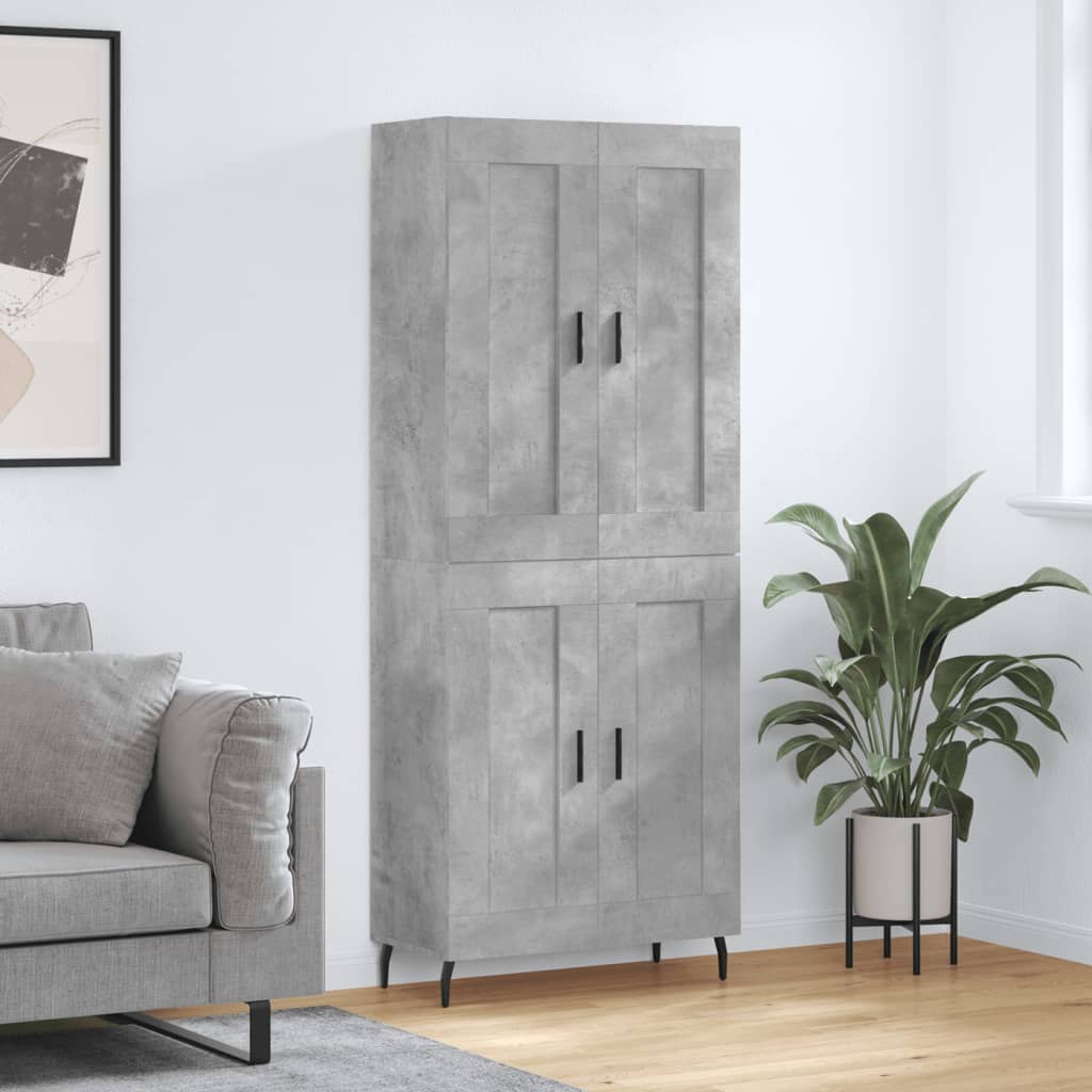 Skåp Betonggrå 69,5x34x180 cm