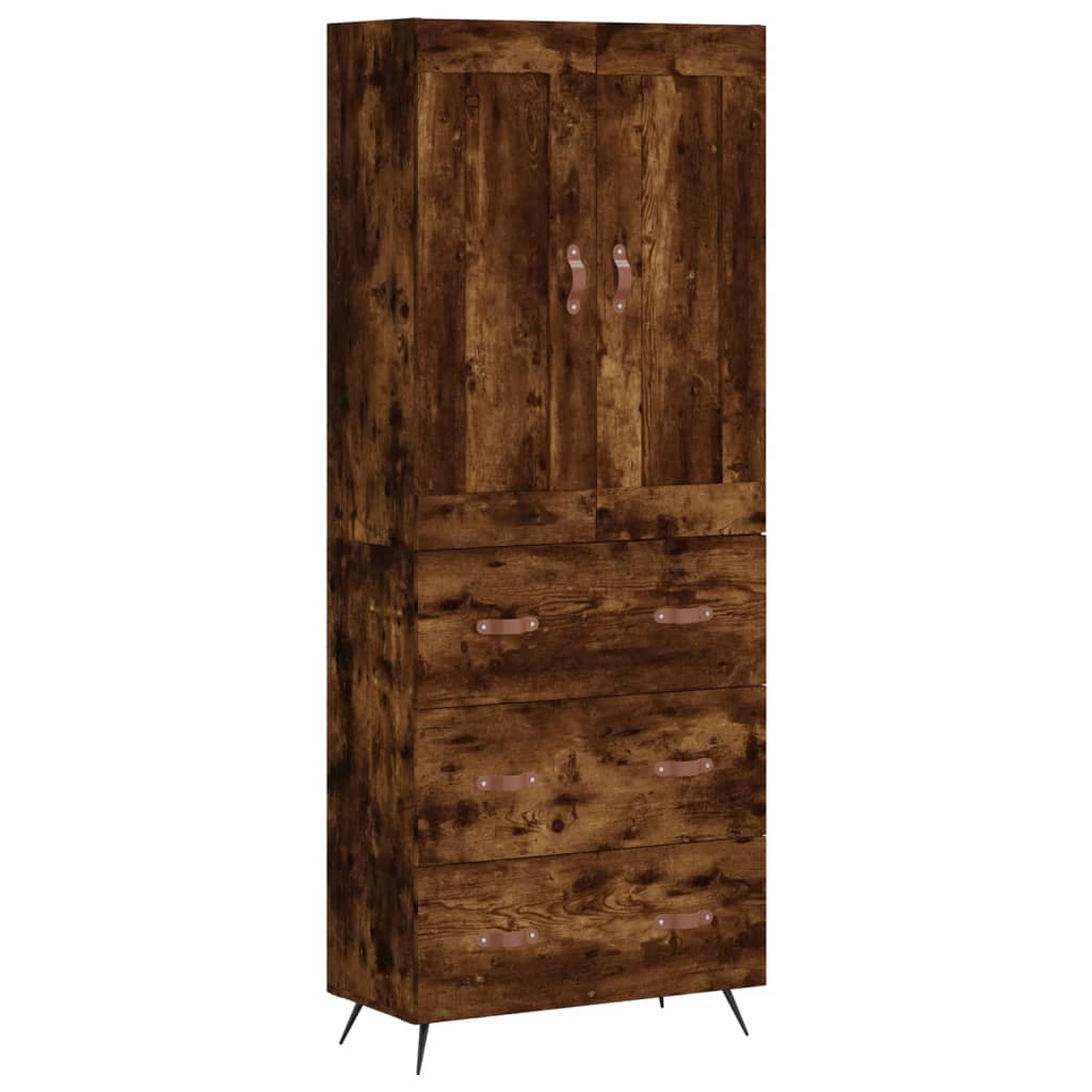 Skåp Rökfärgad Ek 69,5x34x180 cm