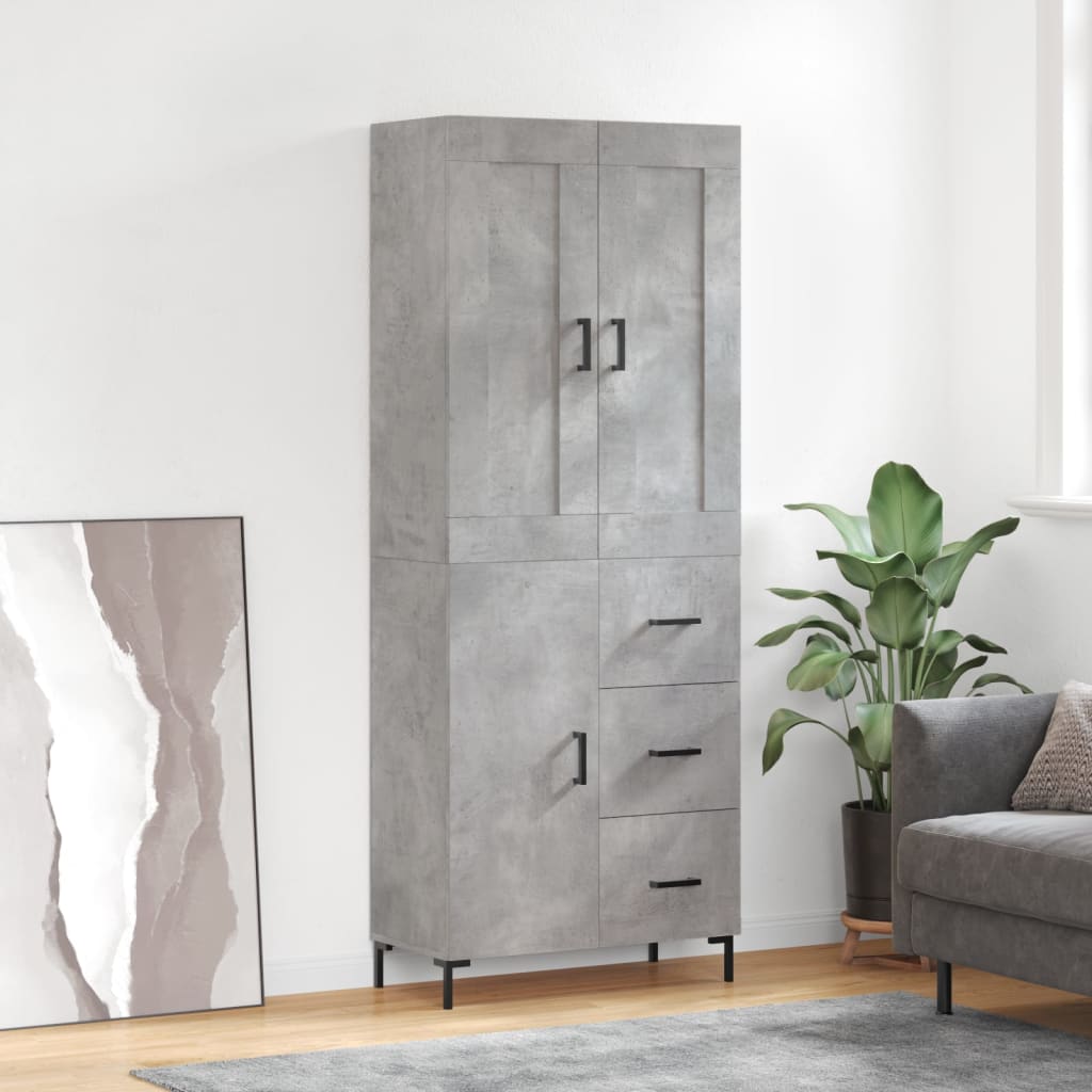 Skåp Betonggrå 69,5x34x180 cm