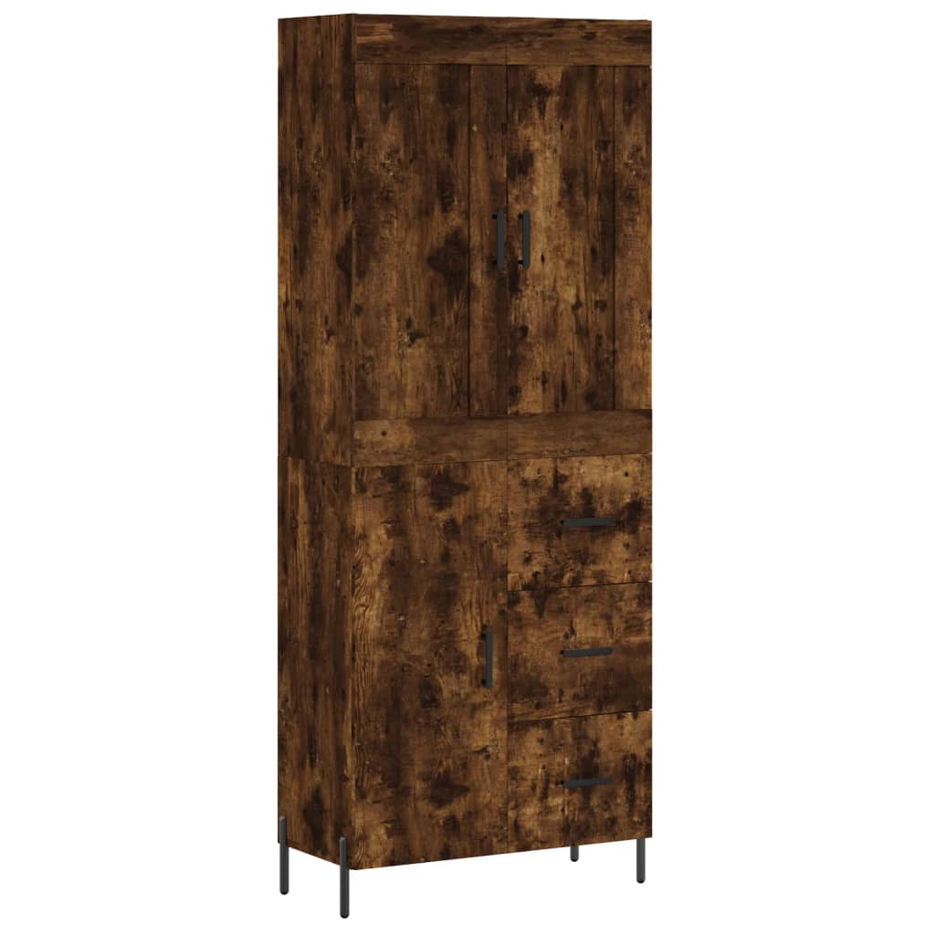 Skåp Rökfärgad Ek 69,5x34x180 cm