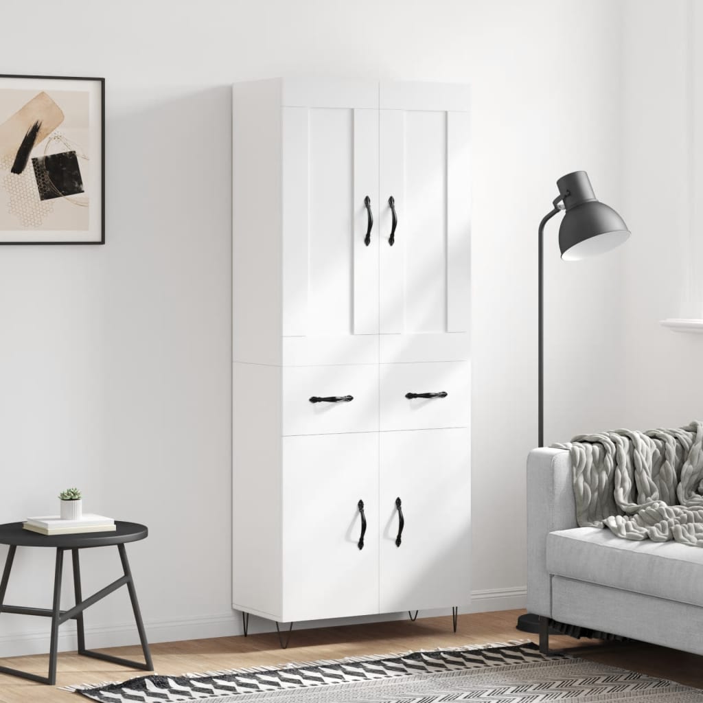 Skåp Vit 69,5x34x180 cm