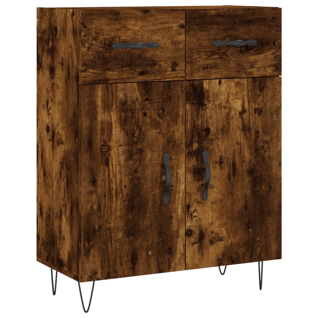 Skåp Rökfärgad Ek 69,5x34x180 cm
