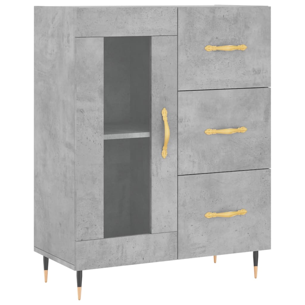 Skåp Betonggrå 69,5x34x180 cm