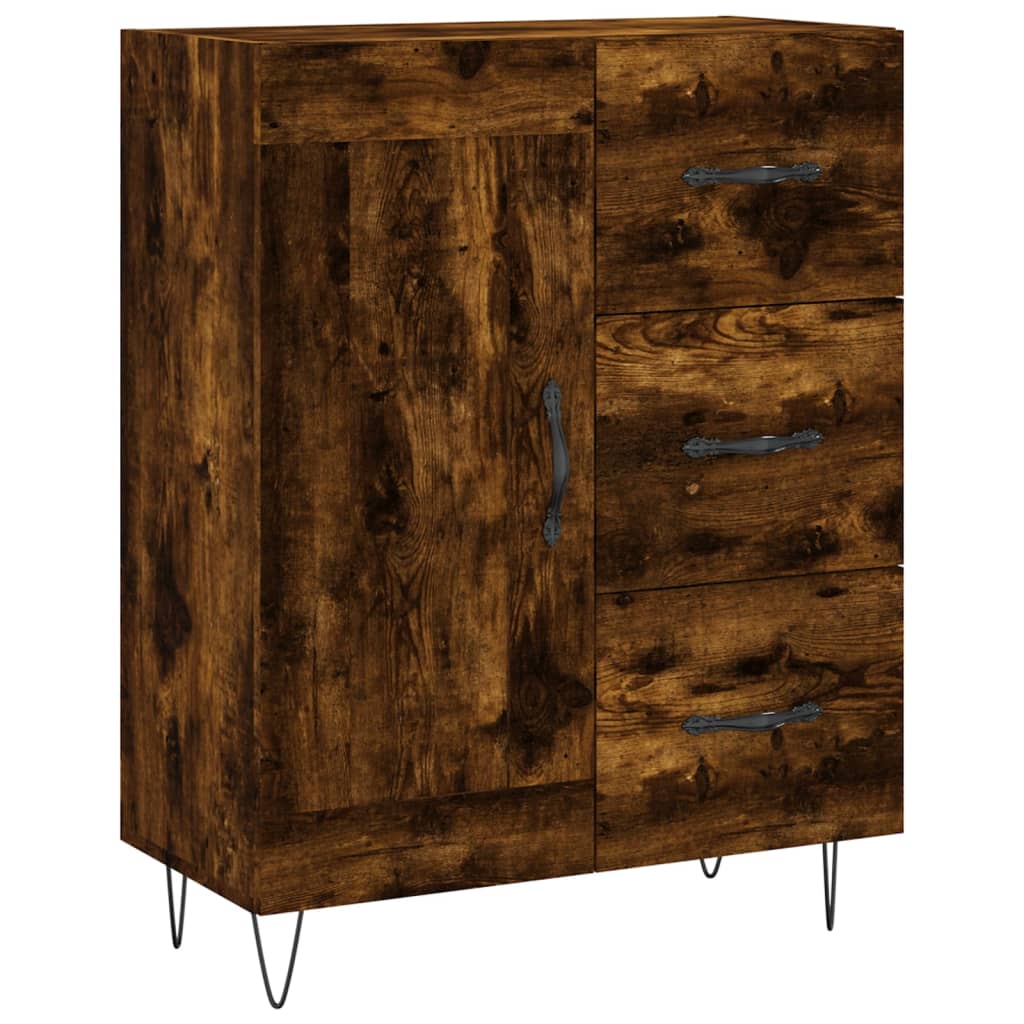 Skåp Rökfärgad Ek 69,5x34x180 cm
