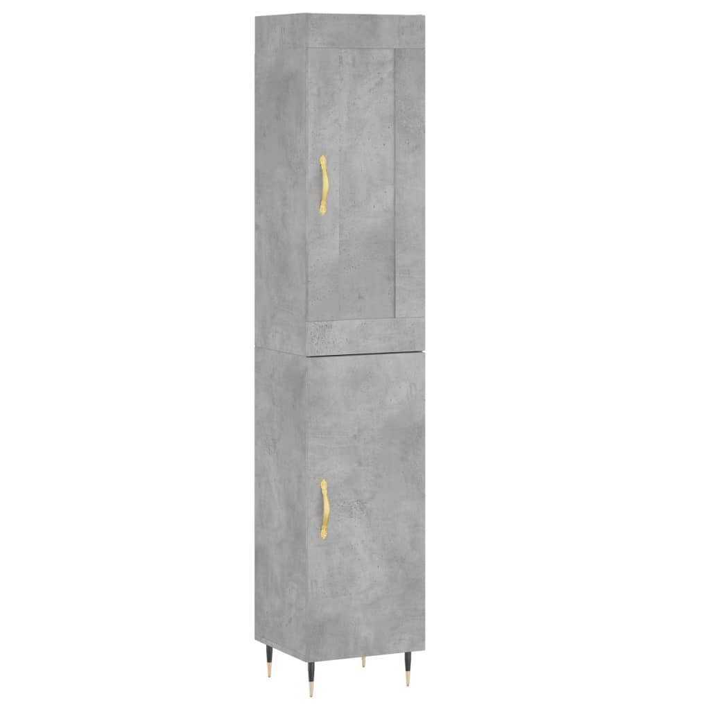 Skåp Betonggrå 34,5x34x180 cm
