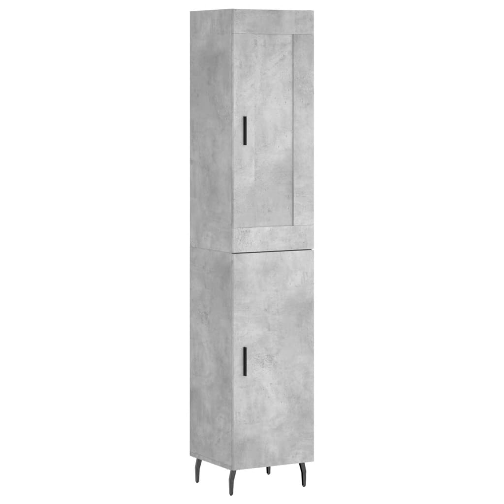 Skåp Betonggrå 34,5x34x180 cm