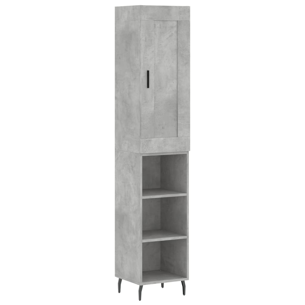 Skåp Betonggrå 34,5x34x180 cm