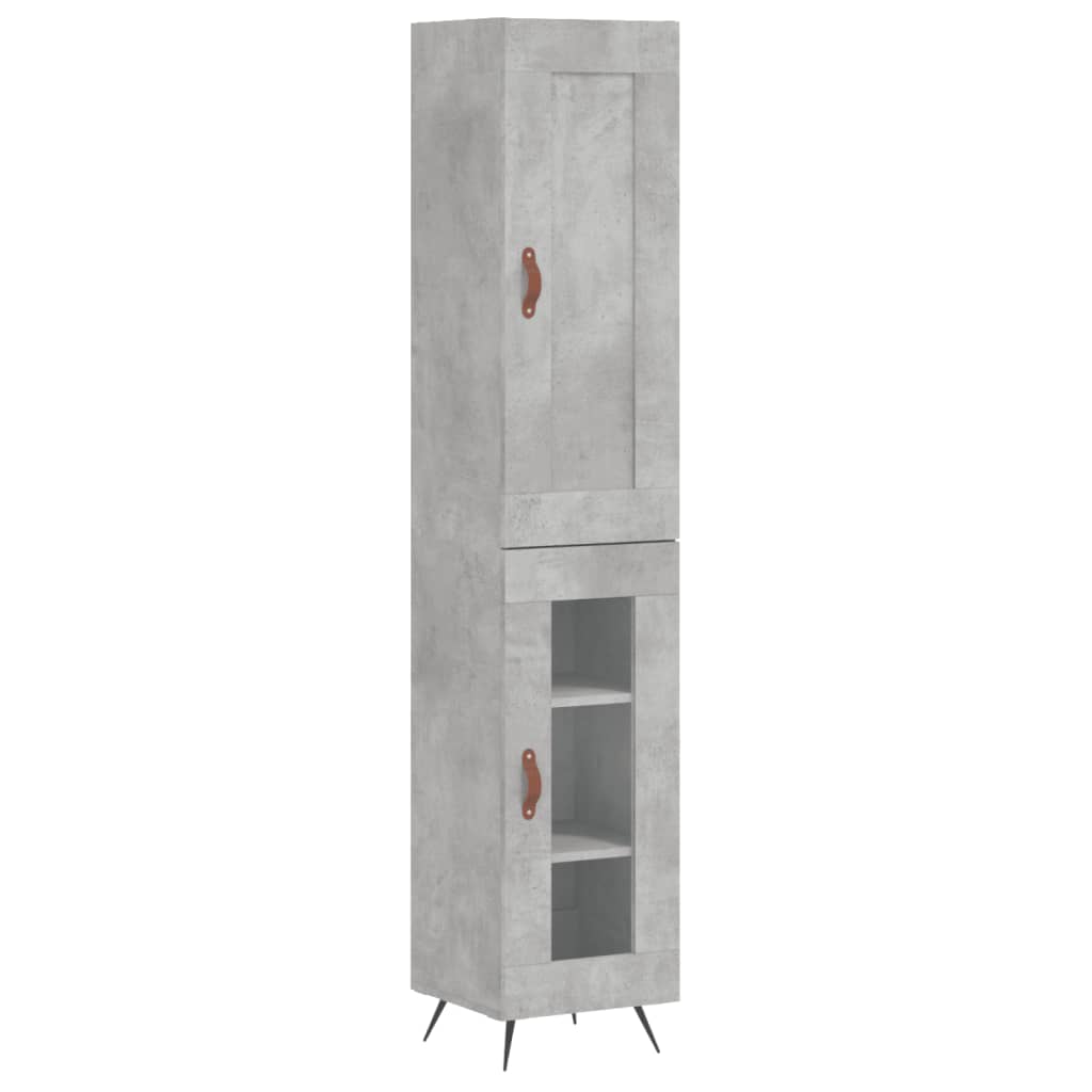 Skåp Betonggrå 34,5x34x180 cm