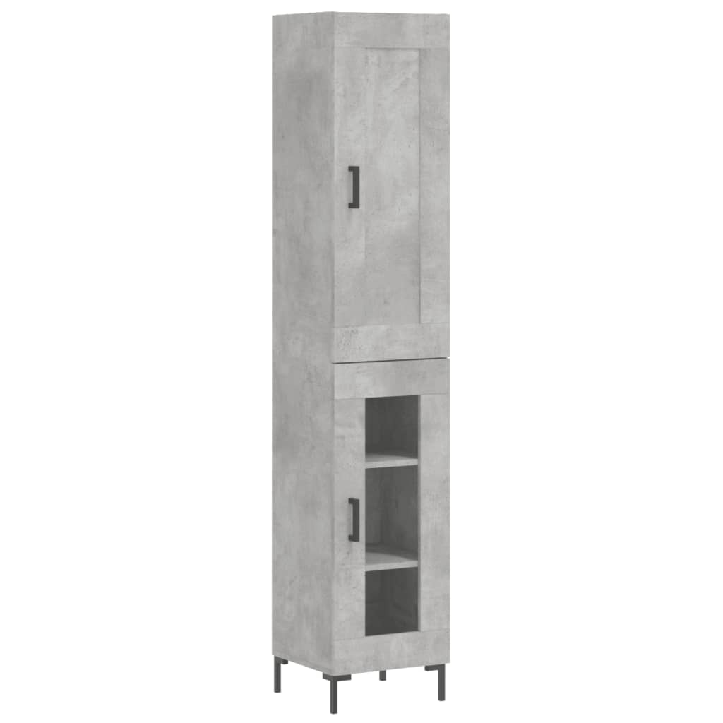 Skåp Betonggrå 34,5x34x180 cm