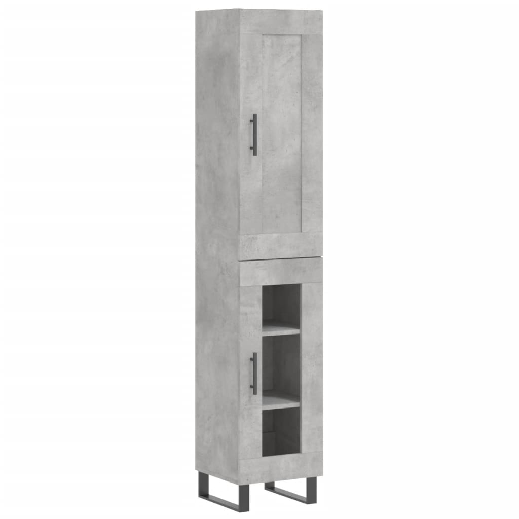 Skåp Betonggrå 34,5x34x180 cm