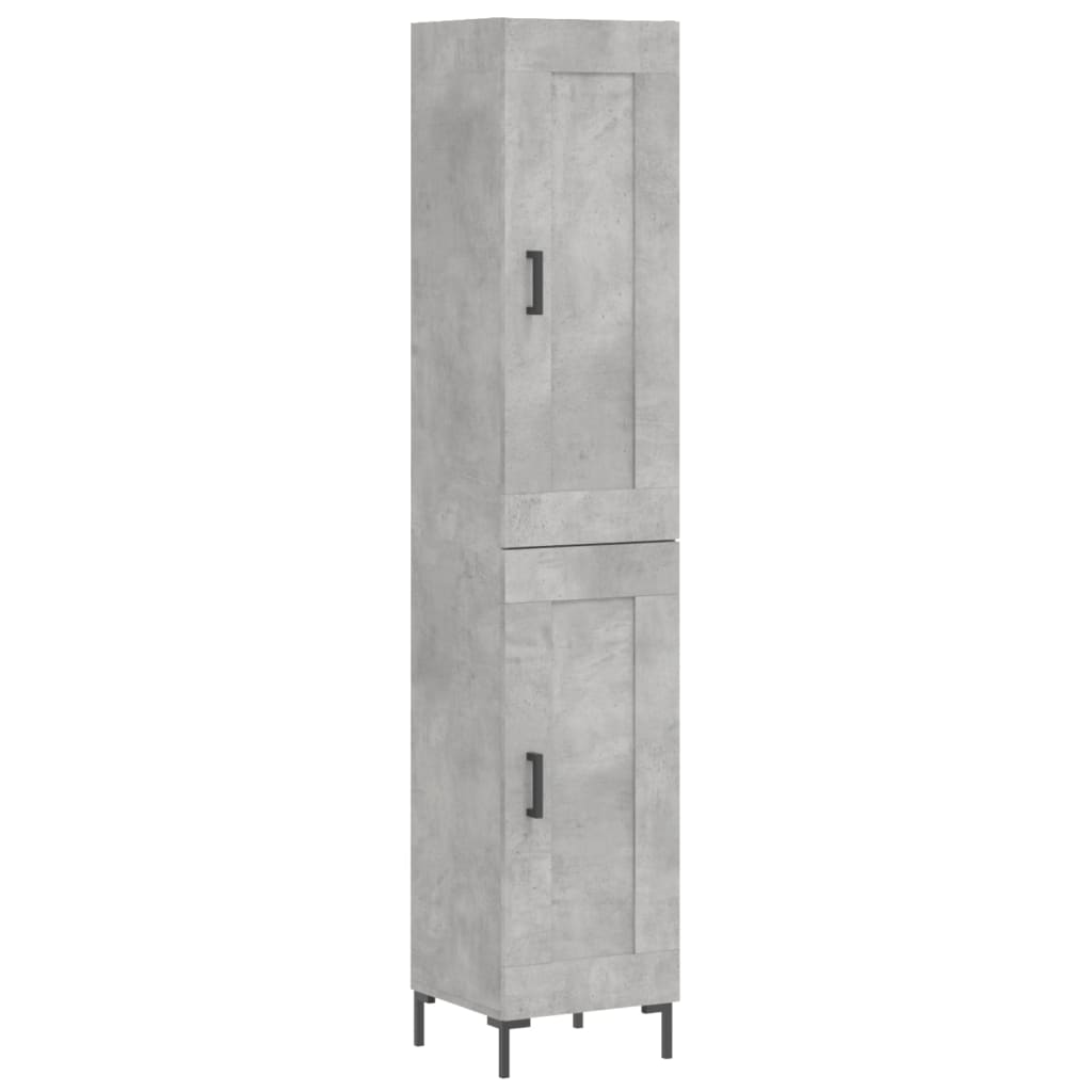 Skåp Betonggrå 34,5x34x180 cm