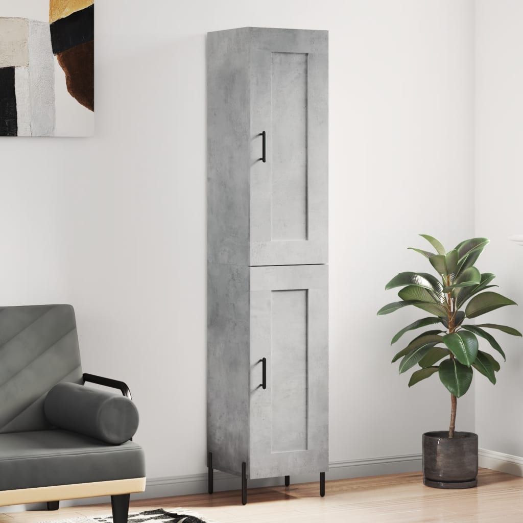 Skåp Betonggrå 34,5x34x180 cm