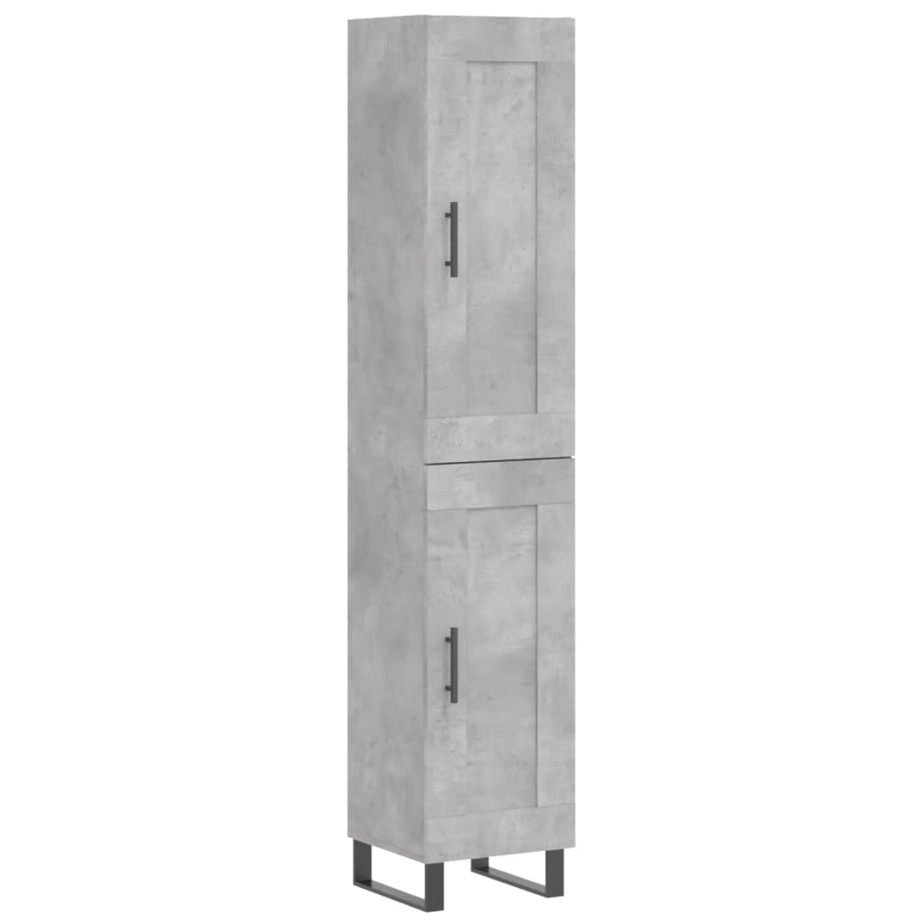 Skåp Betonggrå 34,5x34x180 cm