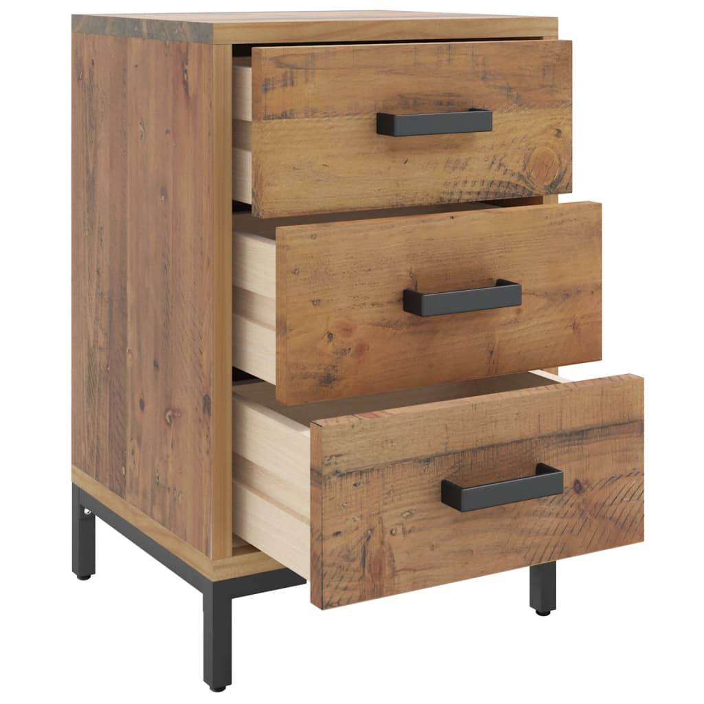Sängbord 2 st 40x30x55 cm massiv furu
